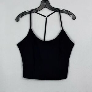 Victoria's Secret | Women’s Black T Strap Cropped Sleeveless Tank Top Size L
